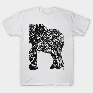 Elephant Shadow Silhouette Anime Style Collection No. 124 T-Shirt